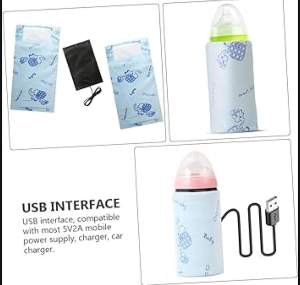 Portable USB Baby Bottle Warmer – Universal Insulated Milk Heater Sleeve