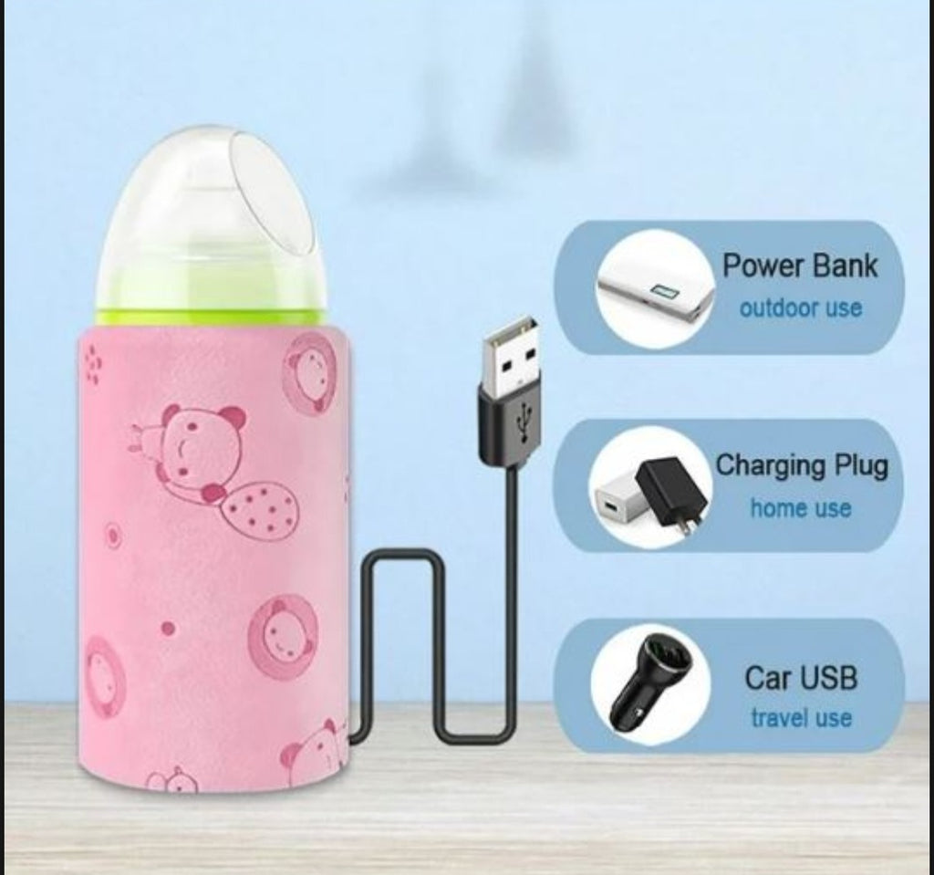 Portable USB Baby Bottle Warmer – Universal Insulated Milk Heater Sleeve
