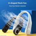 U-shaped_neck_fan_with_blue_background_and_text_Free_Your_Hands_in_Summer