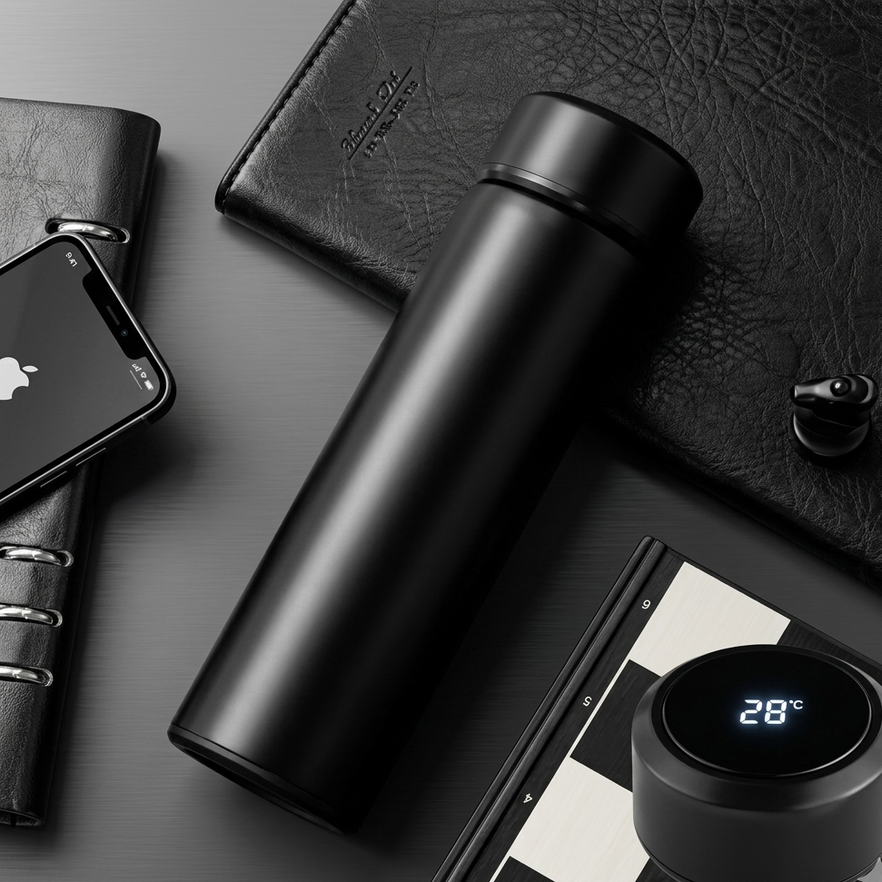 premium stainless steel  water bottle with temperature display